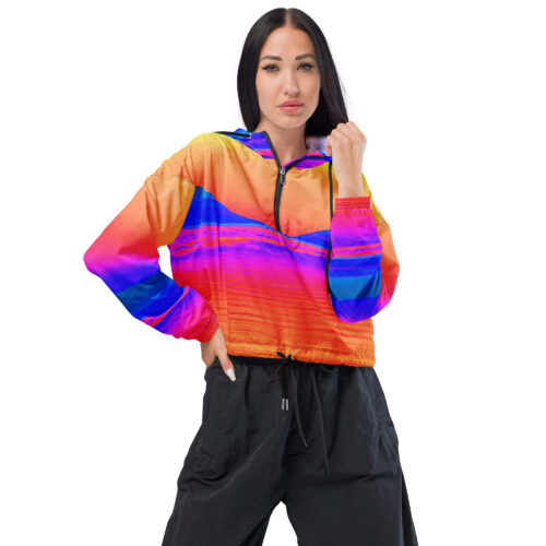 Coupe-vent court all over femme